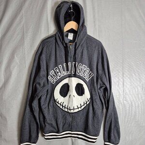 Disney Store Jack Skellington The Nightmare Before Christmas XL Full-Zip Hoodie